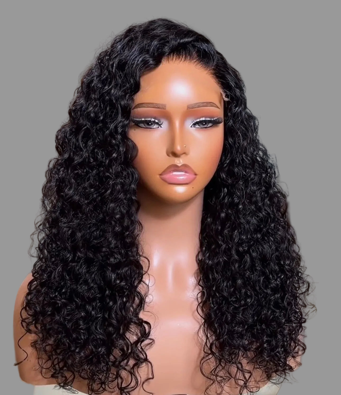 “18inch 5x5 HD Curly Wig
