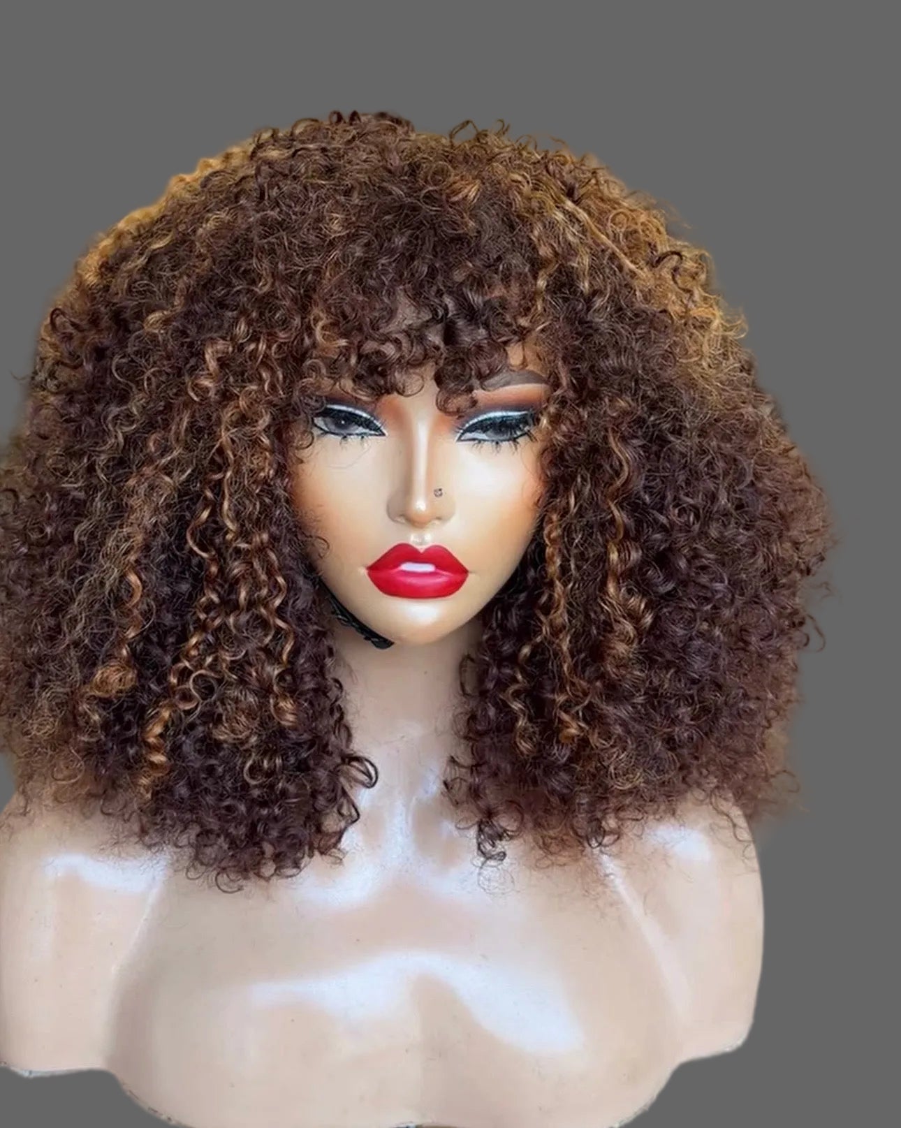 “12” Ombre Curly Fringe Wig