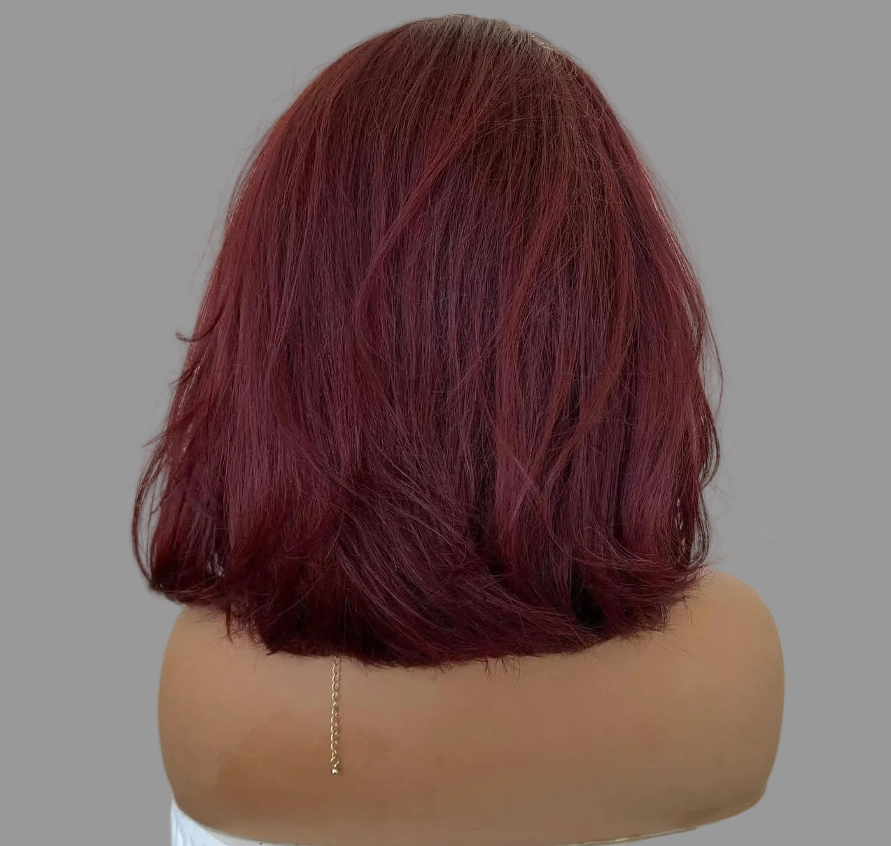 “10” Glueless 13x4 Burgundy Red Straight Wig