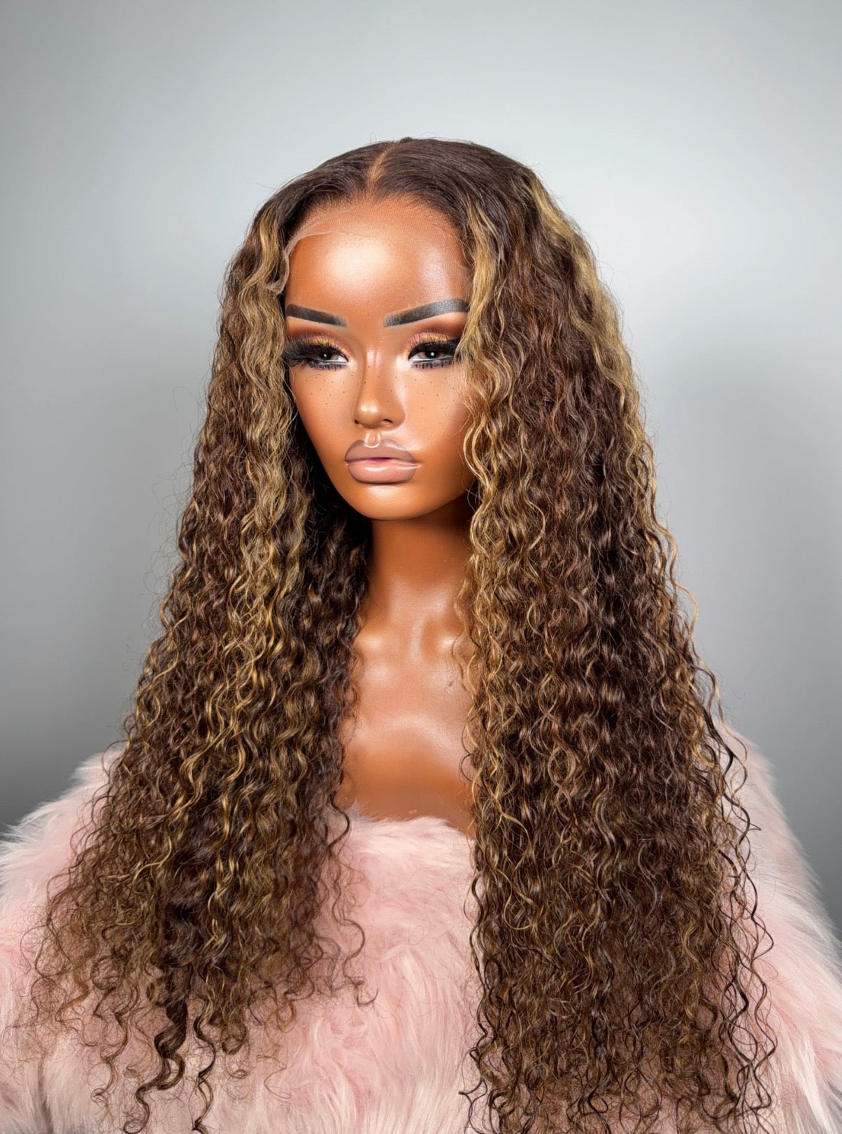 “20inch 3Part Custom Colour Curly Wig