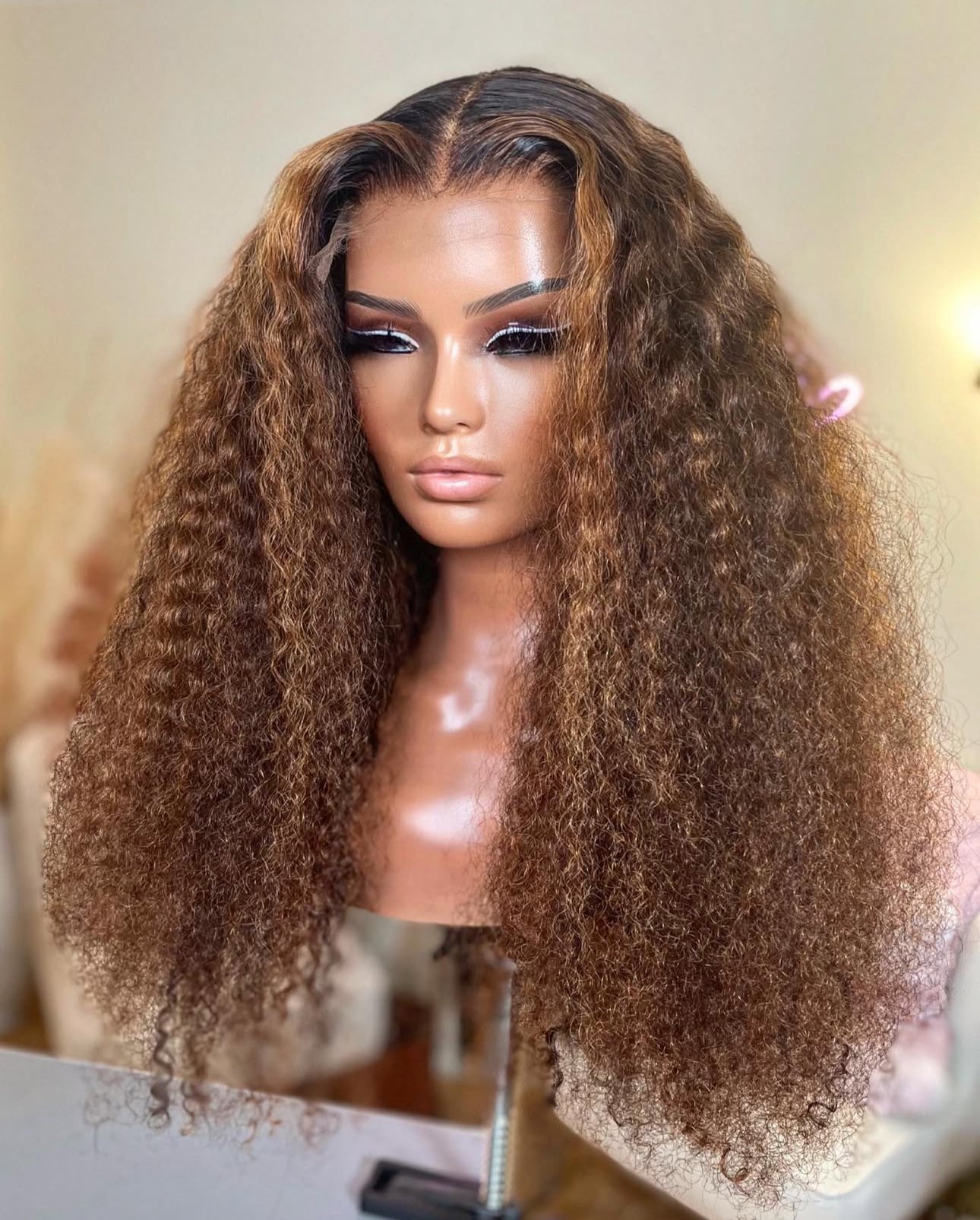 “18inch 3Part Ombré Curly Wig