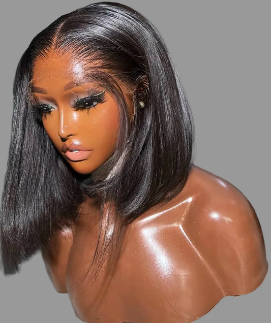 “10inch Lagos Hairline HD Full Frontal Double Drawn Wig