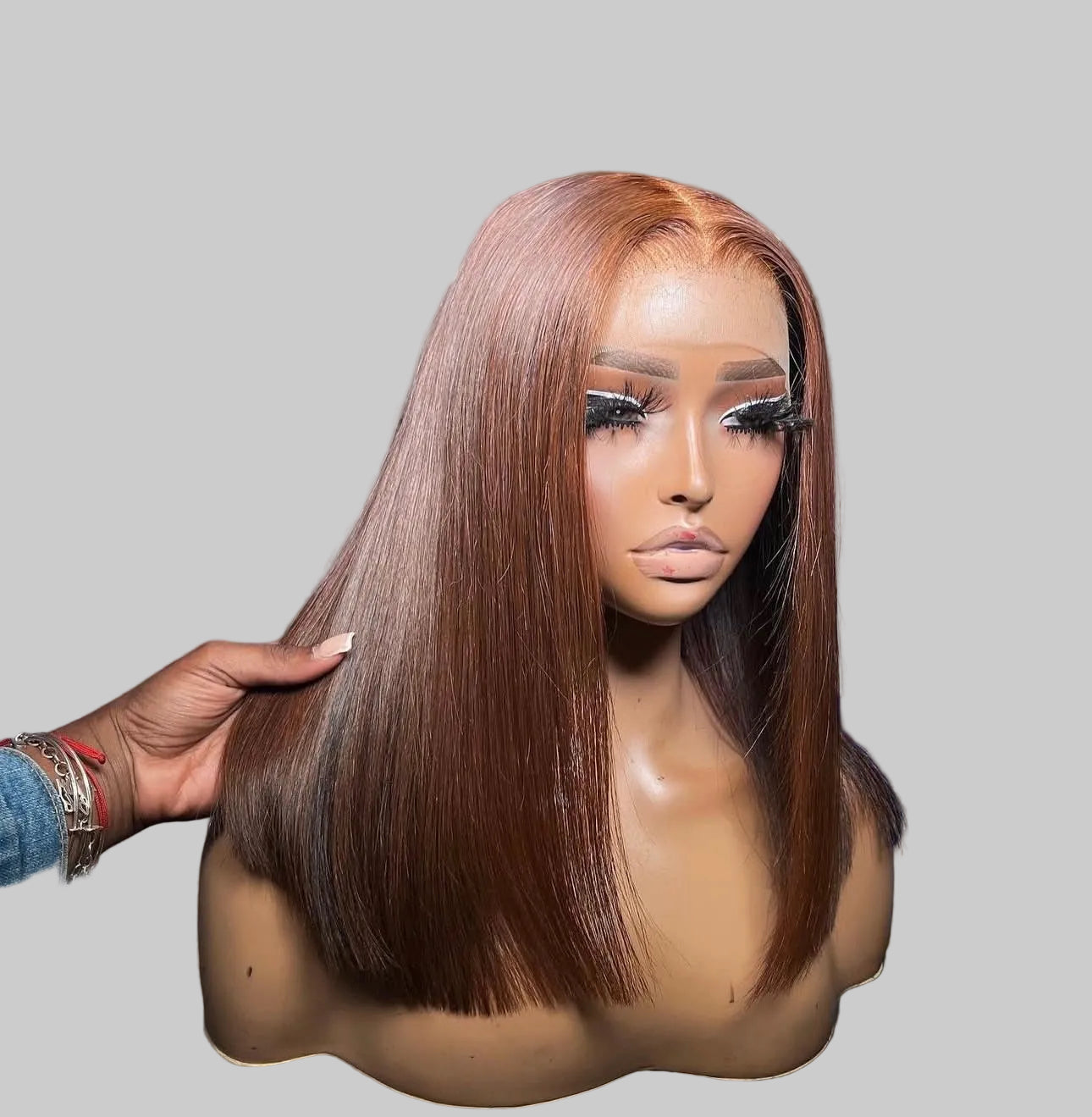 5x5 Brown Single Drawn Wigs 8” - 14”