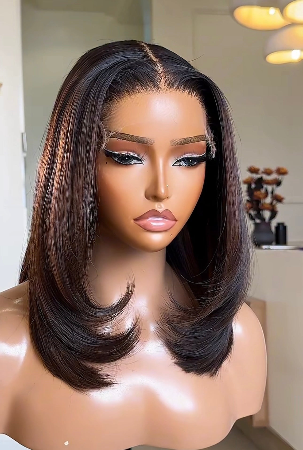 “12inch 5x5 Double Drawn Wig