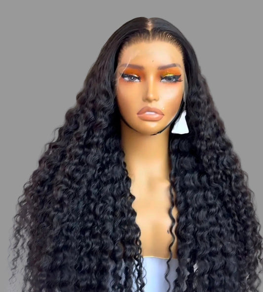 Curly Glueless Full Frontal Wigs