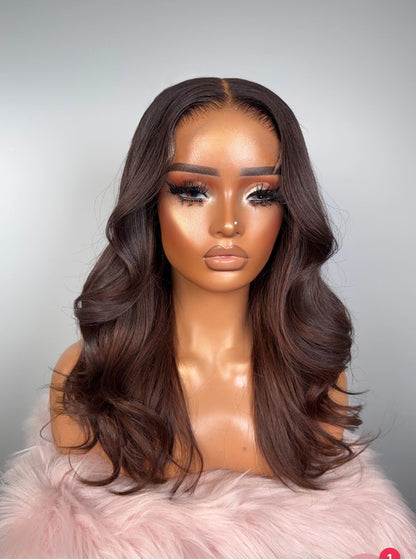 “14inch 5x5 Custom Colour Straight Wigs