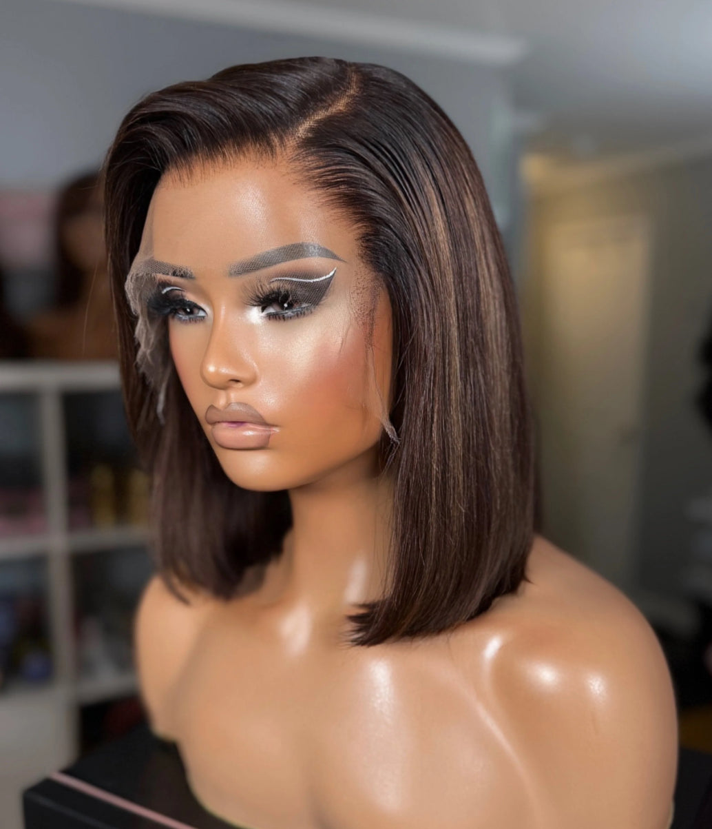 “10inch Ombré Glueless Full Frontal Wig