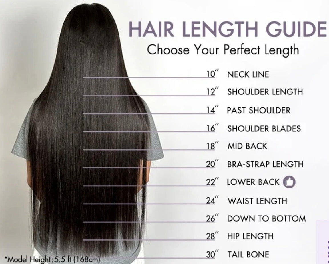 ***Glueless 13*4 Double Drawn Wigs 8” - 30”