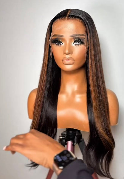 “20inch Glueless Browny Full Frontal Wig