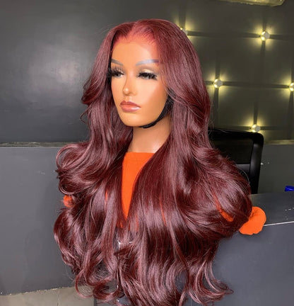 *5x5 Burgundy DD Wigs 20” - 26”