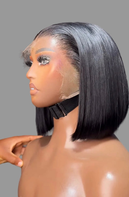 “8inch Vietnamese Glueless Full Frontal HD Wig