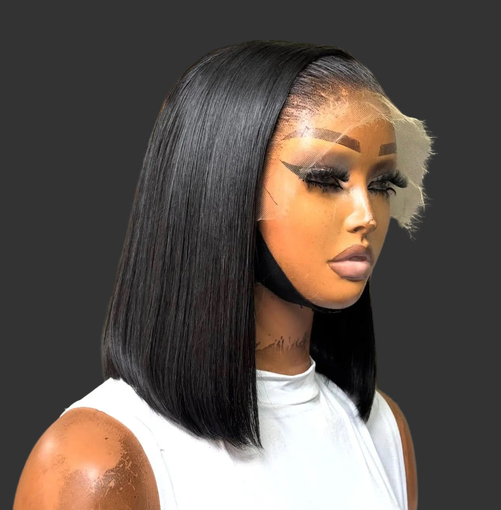 “10” Glueless 13x4 Single Drawn Wig