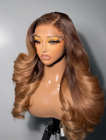 “24inch 5x5 Blondy Bouncy Curls Wig