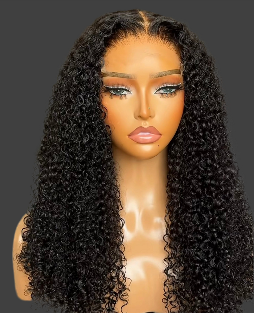 “18” 3part Jerry Curl Wig