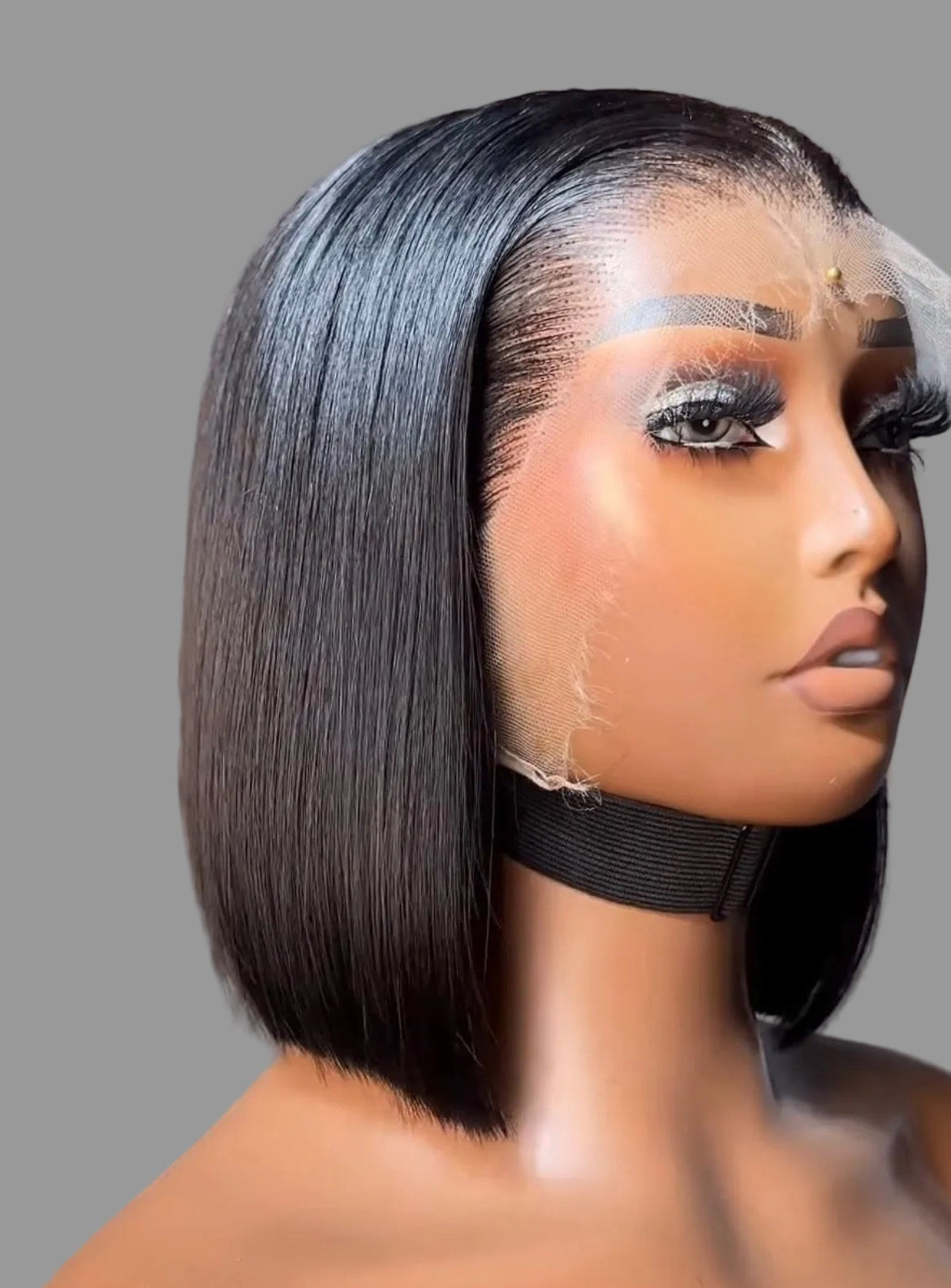 “8inch Vietnamese Glueless Full Frontal HD Wig