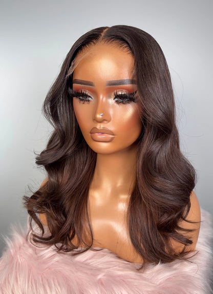 “14inch 5x5 Custom Colour Straight Wigs
