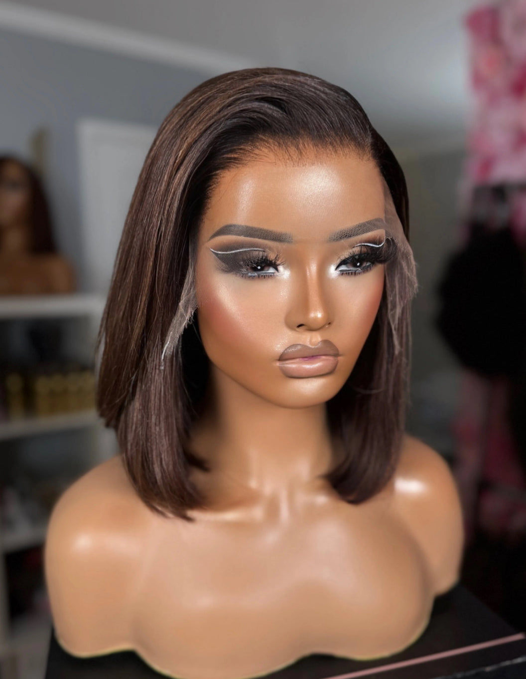 “10inch Ombré Glueless Full Frontal Wig