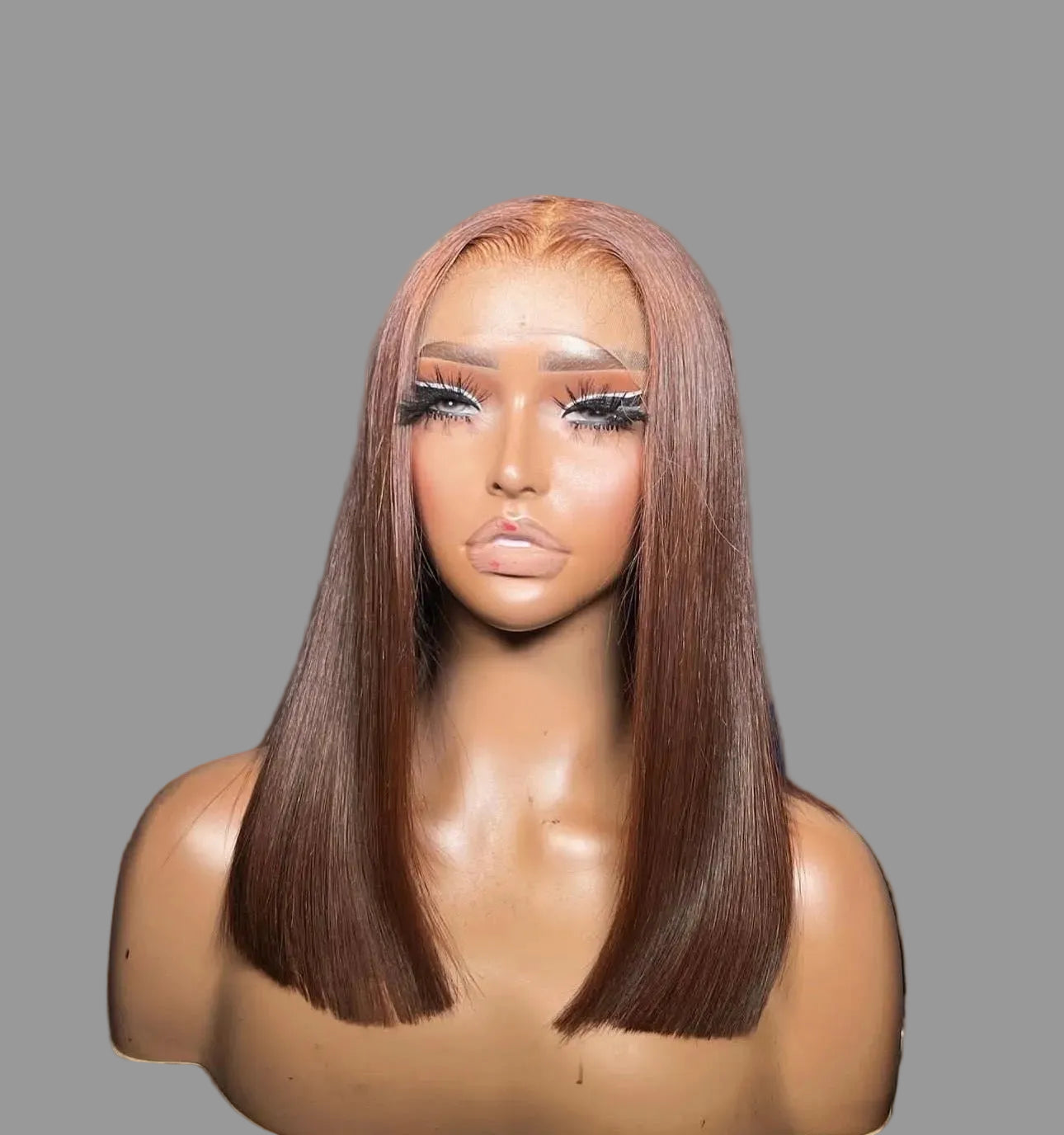5x5 Brown Single Drawn Wigs 8” - 14”
