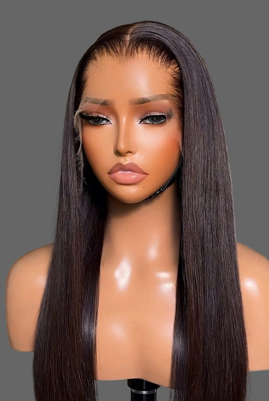 **Full Frontal Double Drawn Glueless HD Straight Wigs