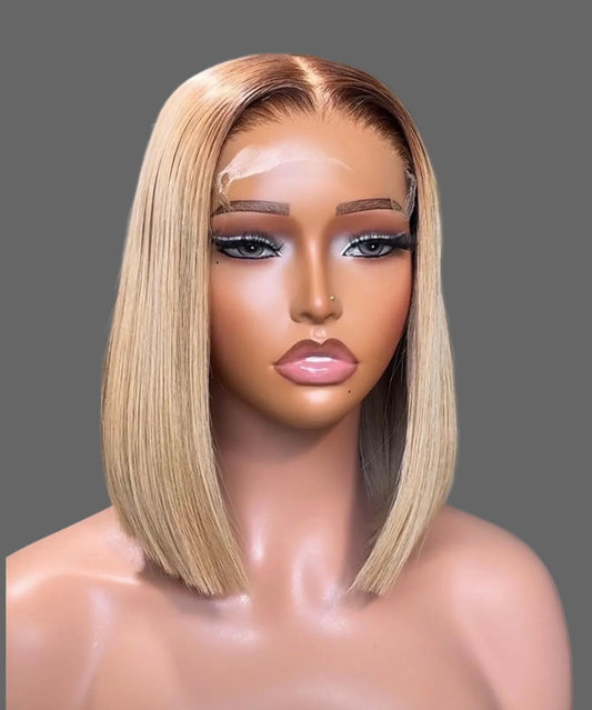 “10” 5x5 Custom Blondy Straight Wig