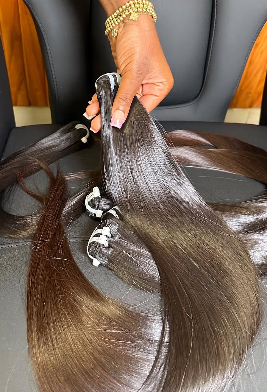“Raw Double Drawn Straight Bundles
