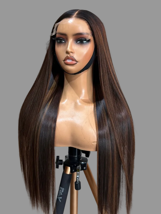 5x5 Light Brown Straight Wigs