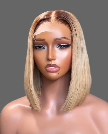 “10” 5x5 Custom Blondy Straight Wig