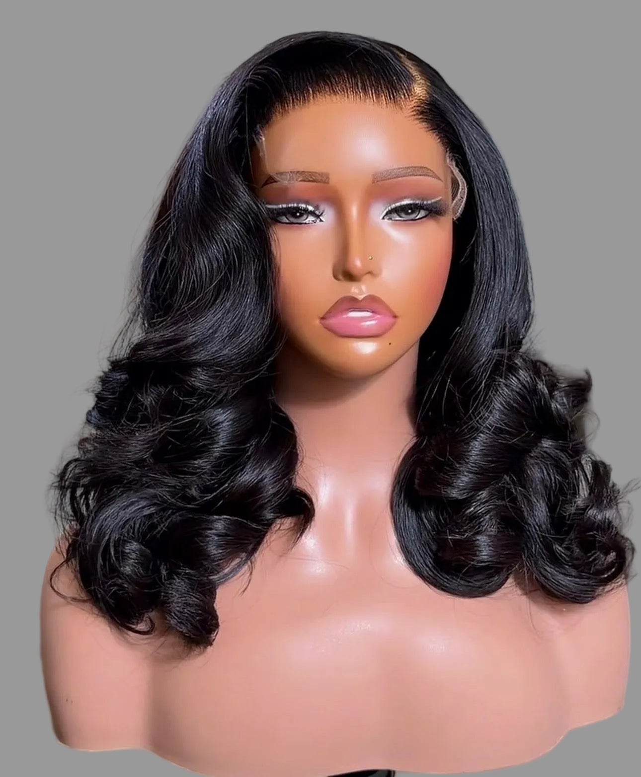 “16inch Styled Double Drawn 5x5 Wig