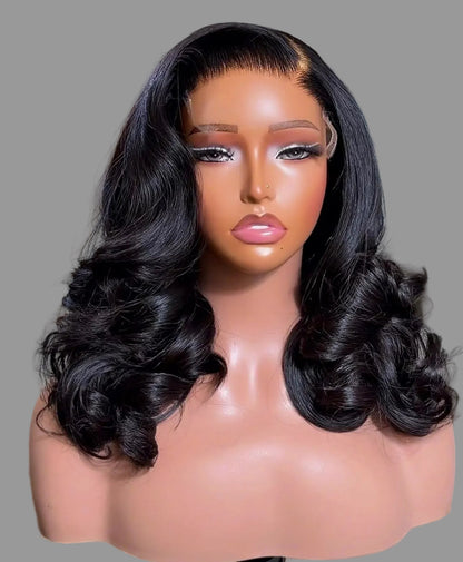 “16inch Styled Double Drawn 5x5 Wig