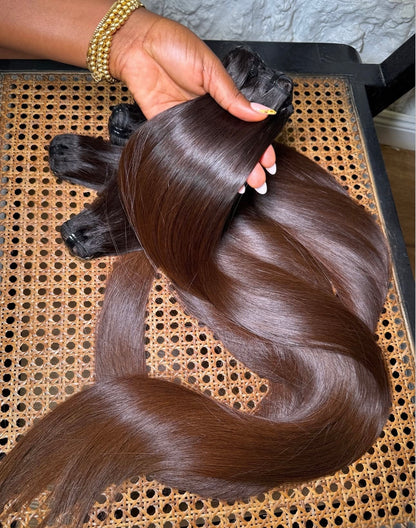 5x5 Chocolate Brown Straight Wigs