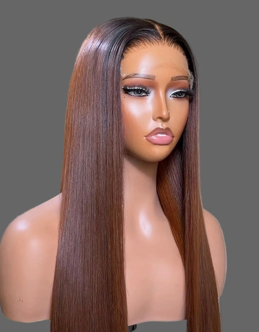 5x5 Copper Straight Wigs