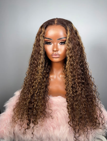 “20inch 3Part Custom Colour Curly Wig