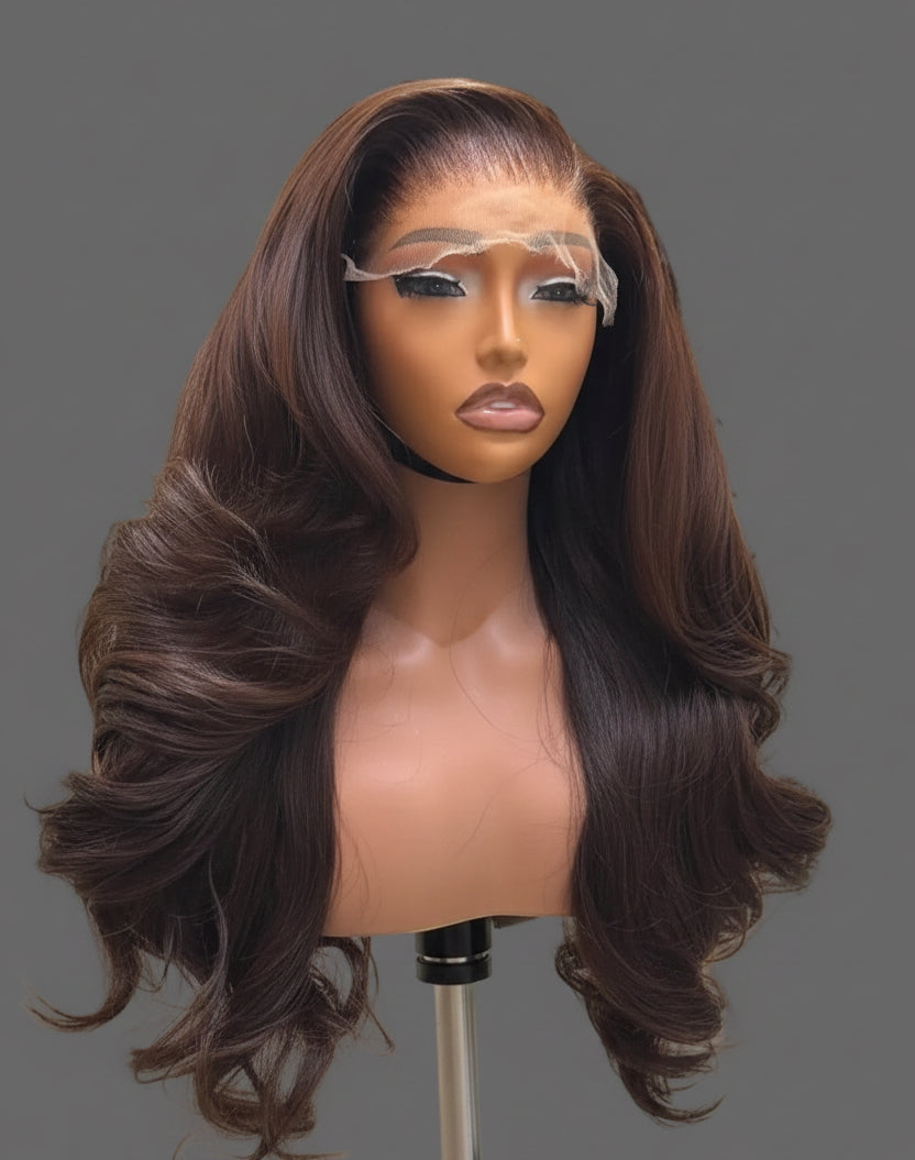 “22” 5x5 HD Browny Double Drawn Wig