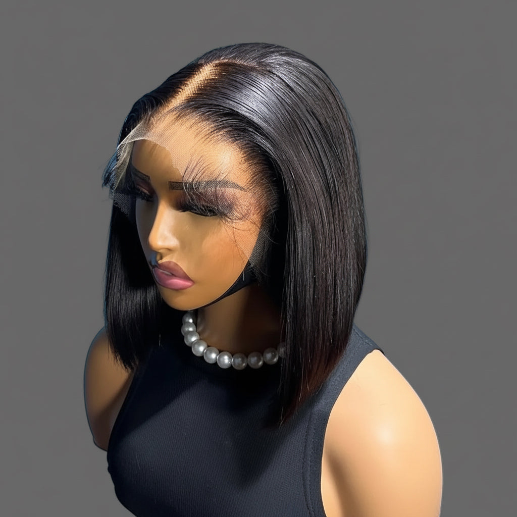 ‘8” Glueless 13x4 Double Drawn Wig