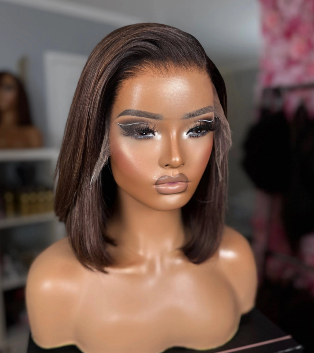 “10inch Ombré Glueless Full Frontal Wig