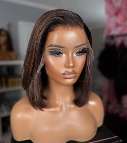 “10inch Ombré Glueless Full Frontal Wig