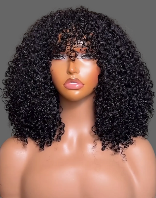 *Fringe Curly Wigs