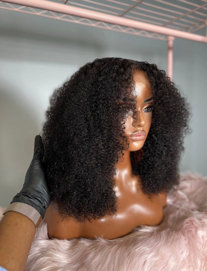 “14inch Jerry Curl Wig