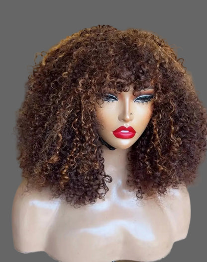 “12” Ombre Curly Fringe Wig