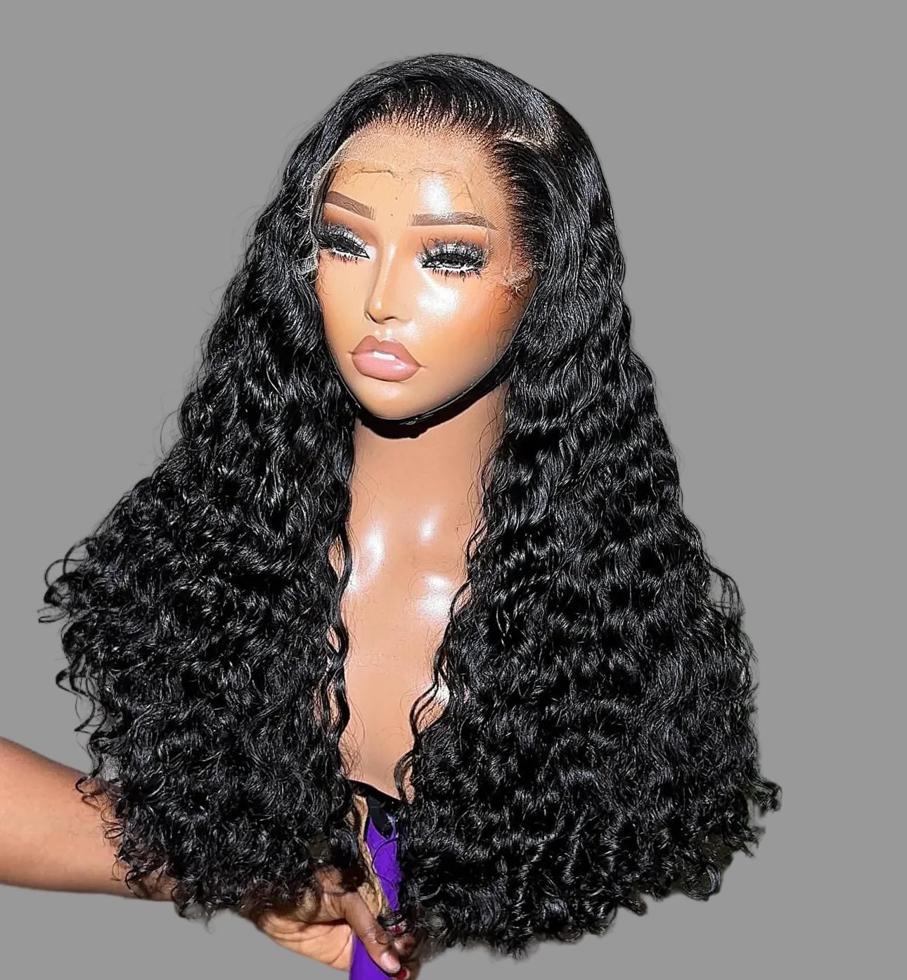 Curly Glueless Full Frontal Wigs