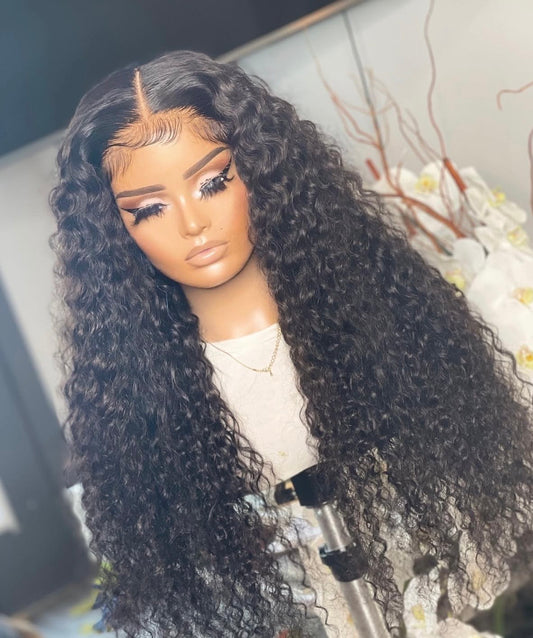 Curly Glueless Full Frontal Wigs