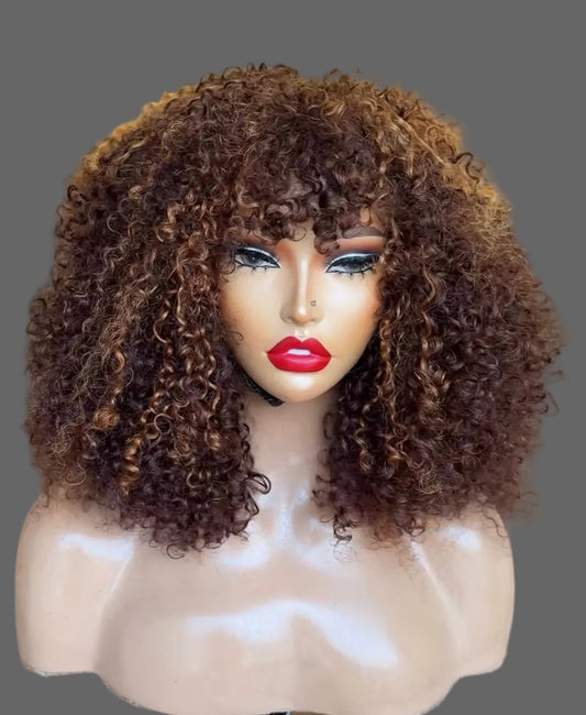“12” Ombre Curly Fringe Wig