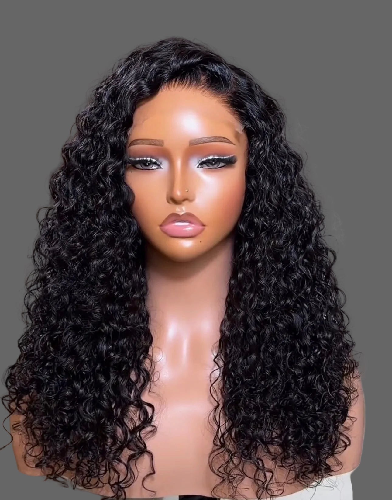 “18inch 5x5 HD Curly Wig