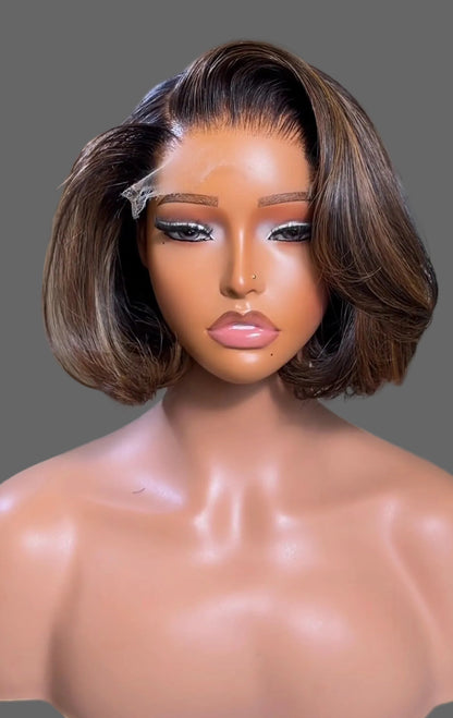 ‘8inch Double Drawn Browny 5x5 Wig