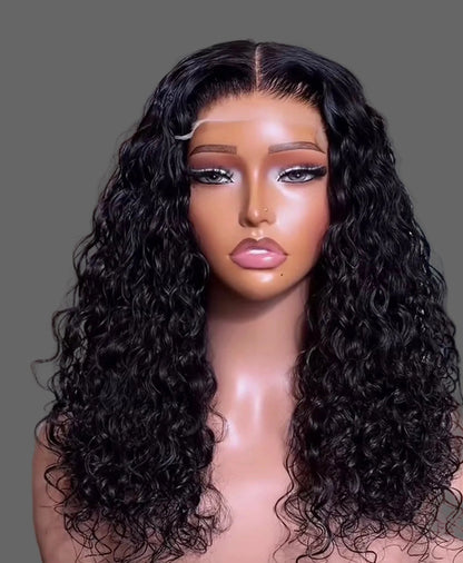 “16inch 5x5 HD Water Curly Wig