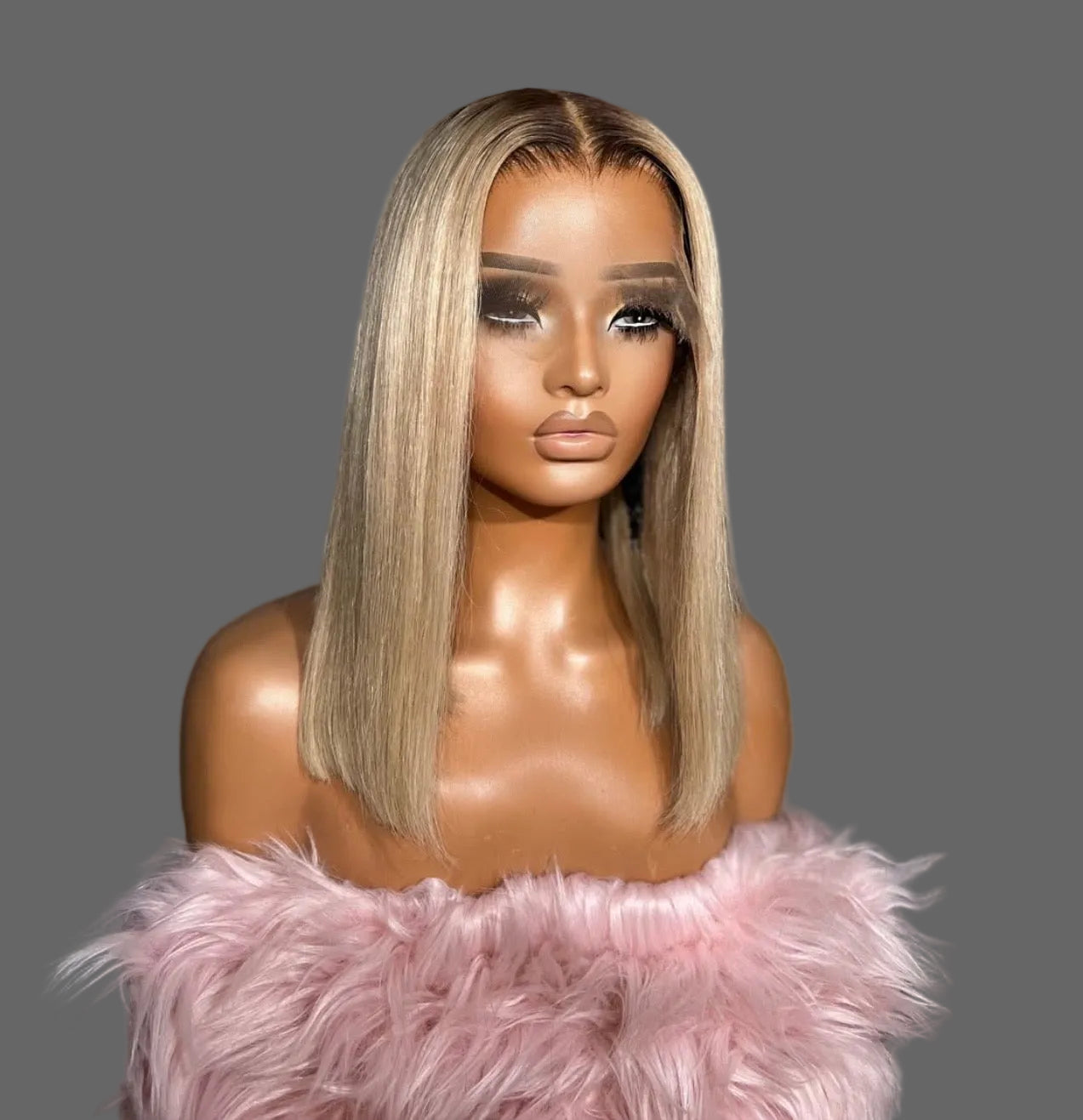 “12” 5x5 Blondy Straight Wig