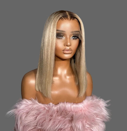 “12” 5x5 Blondy Straight Wig