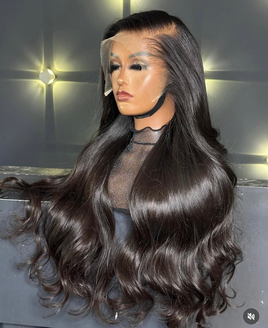 Double Drawn Straight Glueless HD Full Frontal Wigs