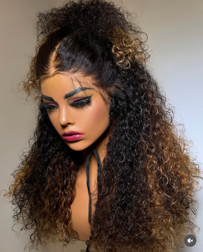 “16inch Two Tone Glueless Full Frontal Wig