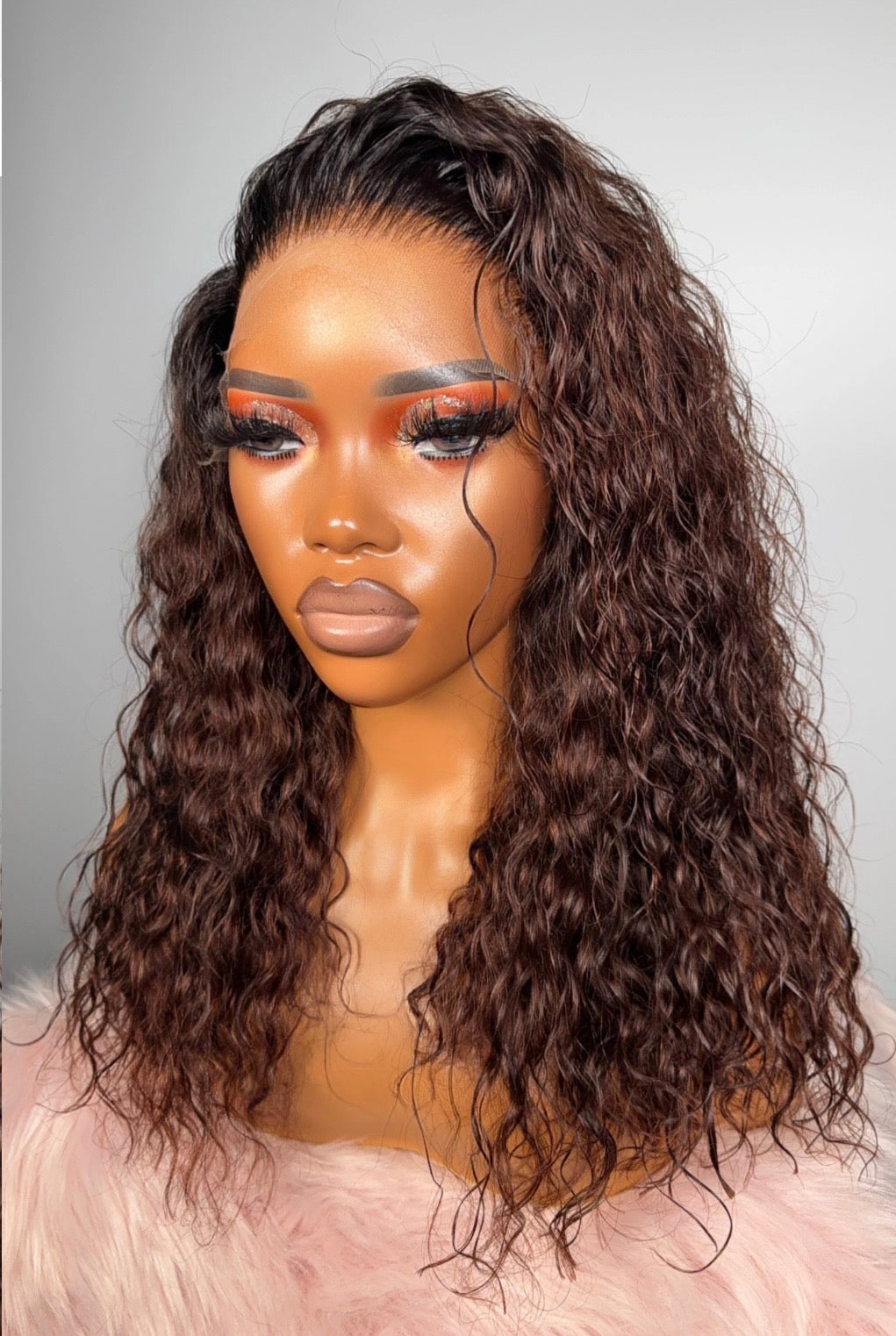 ***Browny 5x5 HD Curly Wigs